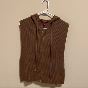 MaxMara  Studio Wool and cashmere hooded gilet - Camel